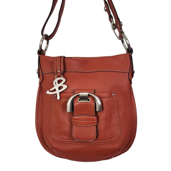B Makowsky Terra Cotta Crossbody Bag - Picture 1 of 8